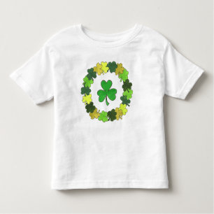 T-shirt Pour Les Tous Petits Green Irish Shamrock Wreath St. Patrick's Day