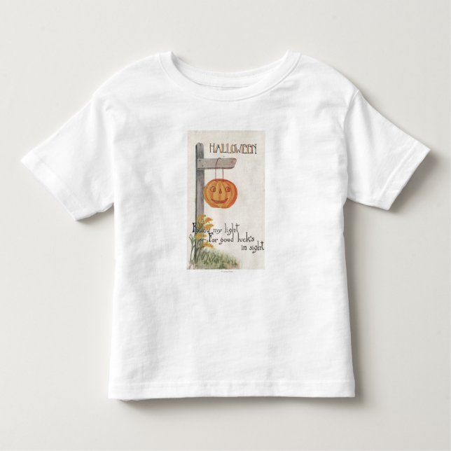 T-shirt Pour Les Tous Petits GreetingJack-O-Lanterne de Halloween sur le (Devant)