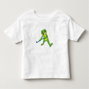 T-shirt Pour Les Tous Petits Grenouille à Hockey avec chauve-souris de hockey