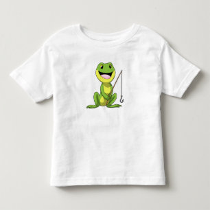 T-shirt Pour Les Tous Petits Grenouille à la pêche avec canne à pêche