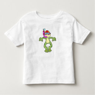 T-shirt Pour Les Tous Petits Grenouille à la plongée avec tuba