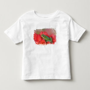 T-shirt Pour Les Tous Petits Grenouille arboricole du Pacifique sur des fleurs 