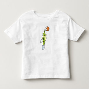 T-shirt Pour Les Tous Petits Grenouille en tant que joueur de basket-ball avec