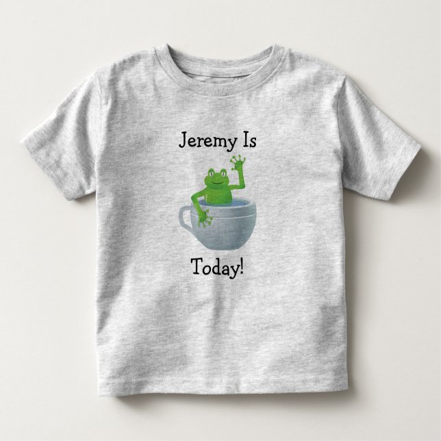 T-shirt Pour Les Tous Petits Grenouille personnelle de 5e anniversaire dans la  (Devant)