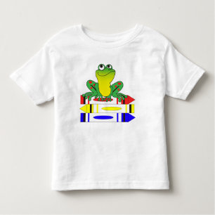T-shirt Pour Les Tous Petits Grenouille sur Crayons