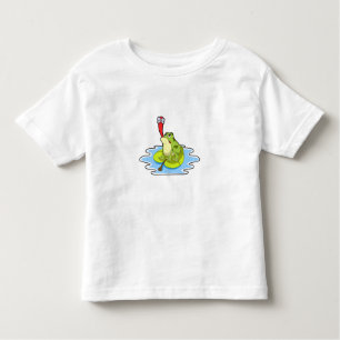 T-shirt Pour Les Tous Petits Grenouille sur la feuille avec insecte