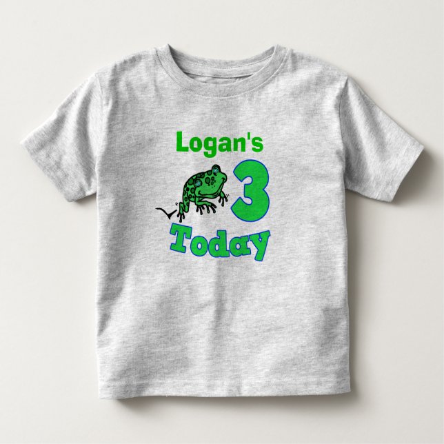 T-shirt Pour Les Tous Petits Grenouille Troisième Enfant Chemise garçon (Devant)
