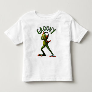 T-shirt Pour Les Tous Petits Grenouille verte groovy