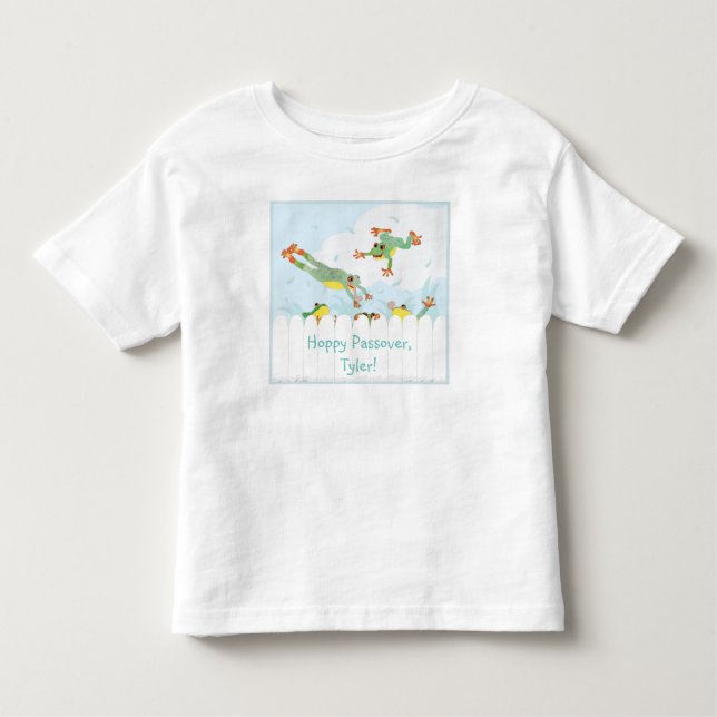 T-shirt Pour Les Tous Petits Grenouilles de Pâques Hoppy (Devant)
