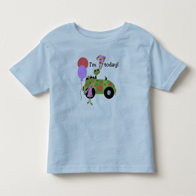 T-shirt Pour Les Tous Petits Grenouilles Mod 1er anniversaire (Devant)