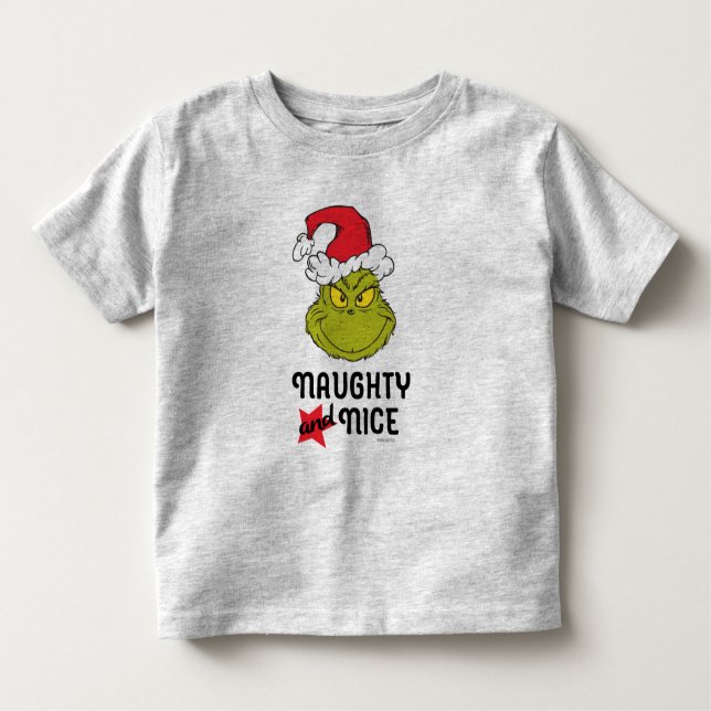T-shirt Pour Les Tous Petits Grille | Naughty et Nice (Devant)