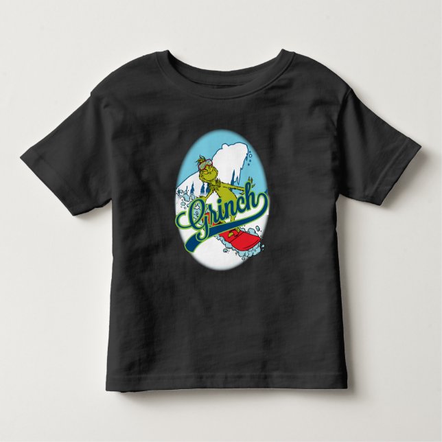 T-shirt Pour Les Tous Petits Grinch Snowboard (Devant)