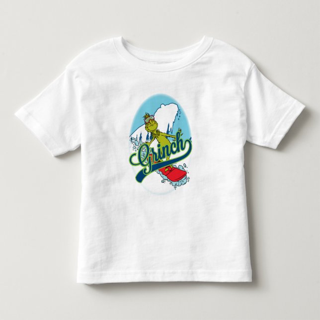 T-shirt Pour Les Tous Petits Grinch Snowboard (Devant)