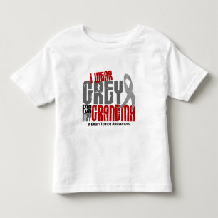 T-shirt Pour Les Tous Petits Gris d'usage de la tumeur cérébrale I pour ma
