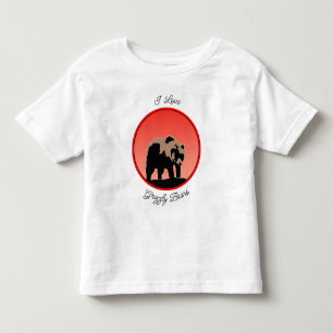 T-shirt Pour Les Tous Petits Grizzly Bear au coucher du soleil - Art original d