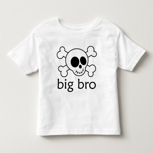 T-shirt Pour Les Tous Petits Gros crâne brun et os croisés (Devant)