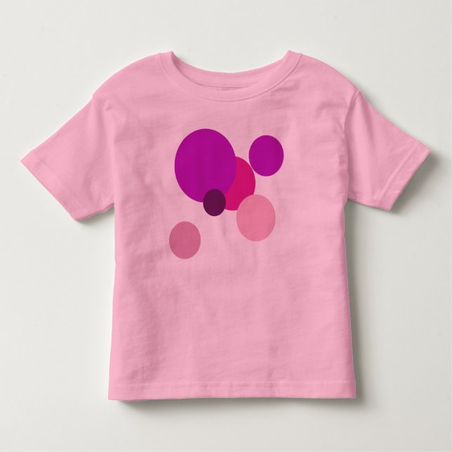 T-shirt Pour Les Tous Petits Gros pois les années 70 en violet (Devant)