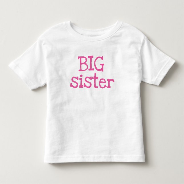 T-shirt Pour Les Tous Petits Grosse Soeur du texte rose (Devant)