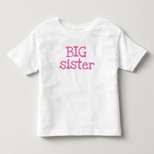 T-shirt Pour Les Tous Petits Grosse Soeur du texte rose