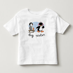 T-shirt Pour Les Tous Petits Grosse soeur Penguin