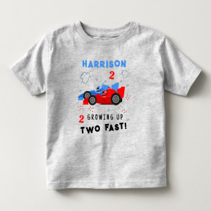 T-shirt Pour Les Tous Petits Grossissant Deux Enfants Rapides De 2E Anniversair