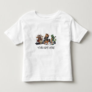 T-shirt Pour Les Tous Petits Groupe Rock and Roll Pets - Concert d'animaux drôl