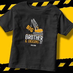 T-shirt Pour Les Tous Petits Grue de construction Big Brother creuser Il v2