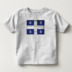 T-shirt Pour Les Tous Petits Grunge de style Drapeau du Québec érodé