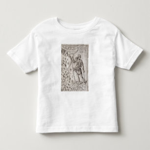 T-shirt Pour Les Tous Petits Guerrier de Susquehannock, détail de carte de la