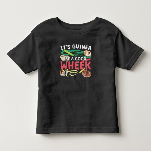 T-shirt Pour Les Tous Petits Guinée Soyez une bonne roue - Guinée Pig Pun (Devant)