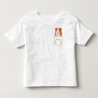 T-shirt Pour Les Tous Petits Guinéen Cochon regardant de la poche