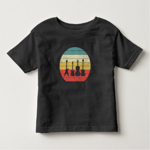 T-shirt Pour Les Tous Petits Guitare Vintage Retro Sunset Guitare Musique Cadea