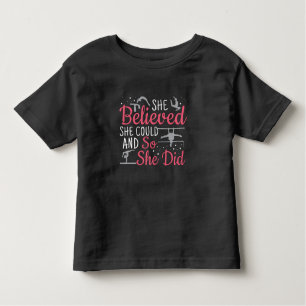 T-shirt Pour Les Tous Petits Gymnastique féminine - Elle Croyait Qu'Elle Pourra