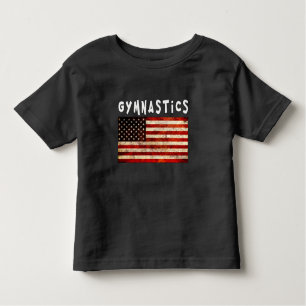 T-shirt Pour Les Tous Petits Gymnastique Grunge American USA