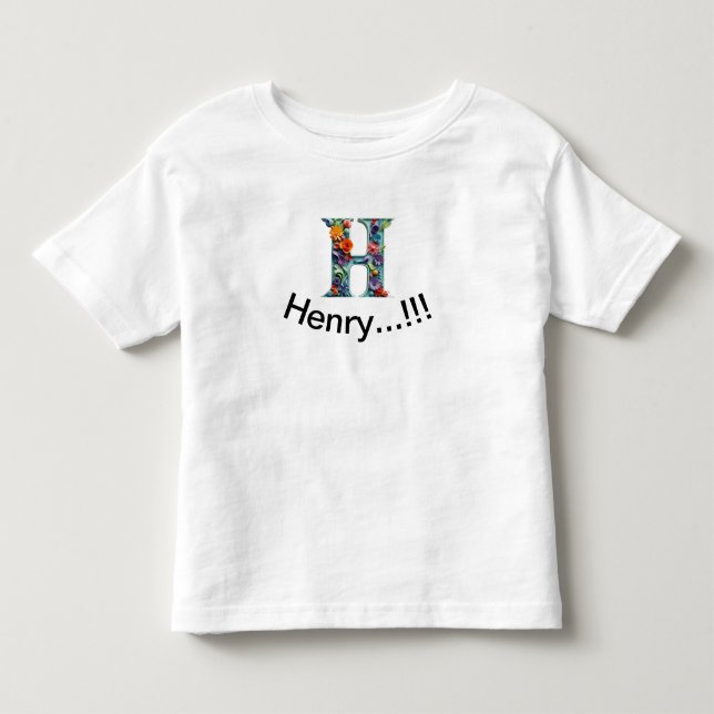 T-shirt Pour Les Tous Petits H, nommé (Devant)