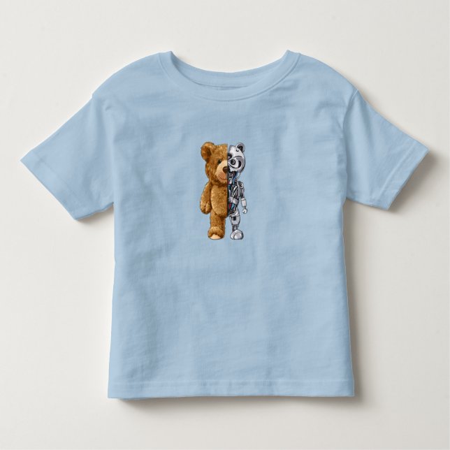 T-shirt Pour Les Tous Petits Half Bear Half Robot (Devant)