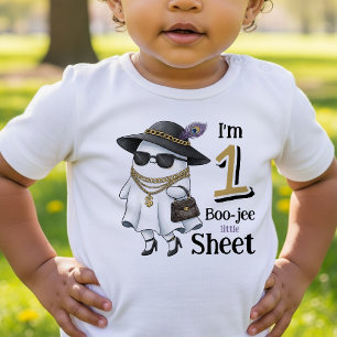 T-shirt Pour Les Tous Petits Halloween 1er anniversaire Funny One Boujee Ghost