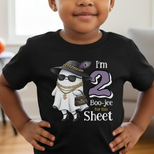 T-shirt Pour Les Tous Petits Halloween 2 Anniversaire Drôle Fantôme Deux Boujee