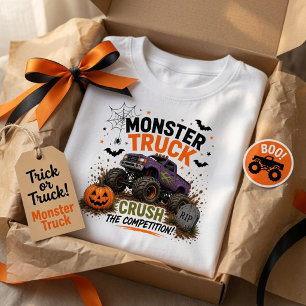 T-shirt Pour Les Tous Petits Halloween Camion Monstre Vintage