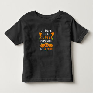 T-shirt Pour Les Tous Petits Halloween Enseignant Cutest Citrouille Anniversair