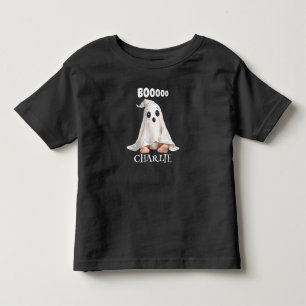 T-shirt Pour Les Tous Petits Halloween fantôme mignon avec texte de boite Perso
