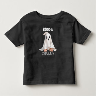 T-shirt Pour Les Tous Petits Halloween fantôme mignon avec texte de boite Perso