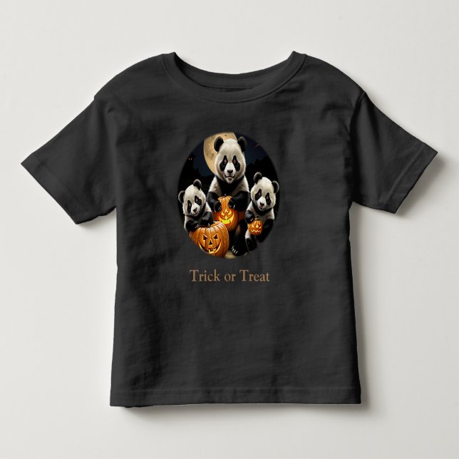 T-shirt Pour Les Tous Petits Halloween Panda Bear (Devant)