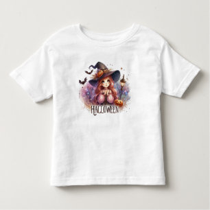 T-shirt Pour Les Tous Petits Halloween sorcière mignonne