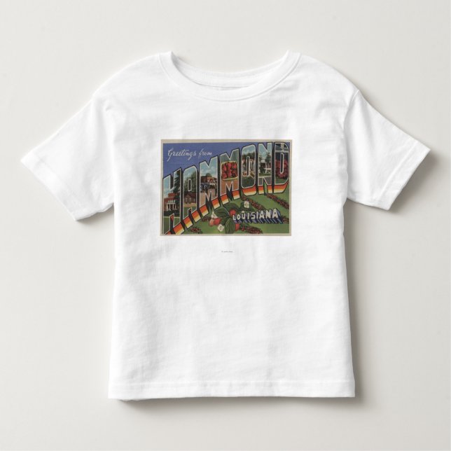 T-shirt Pour Les Tous Petits Hammond, Louisiane - grandes scènes de lettre (Devant)
