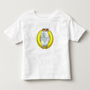 T-shirt Pour Les Tous Petits Hamster à la natation avec anneau de natation