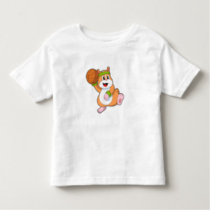 T-shirt Pour Les Tous Petits Hamster as Basketball player