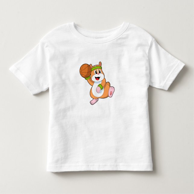 T-shirt Pour Les Tous Petits Hamster as Basketball player (Devant)