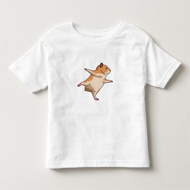 T-shirt Pour Les Tous Petits Hamster au Yoga Stretching Legs (Devant)