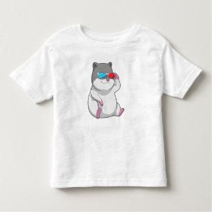T-shirt Pour Les Tous Petits Hamster avec lunettes